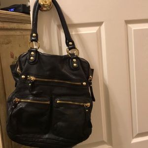Black Linea Pelle large satchel